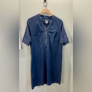 Anne Klein Denim Chambray Shift Dress (NWOT, Buttons still wrapped in plastic)